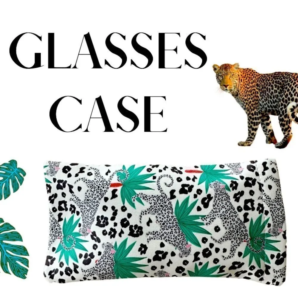 New Soft Glasses Case Pouch. Snap Closure. Soft interior with attached cloth